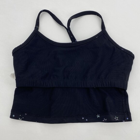 BEYOND YOGA Size Small Black Slim Racerback Cropped Tank Foil Silver Stars - Picture 12 of 12
